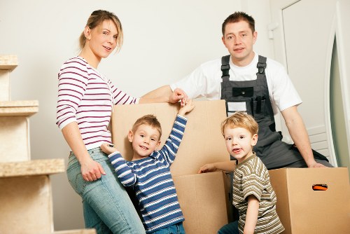 Furniture and boxes loaded into a van for transport in Ruislip