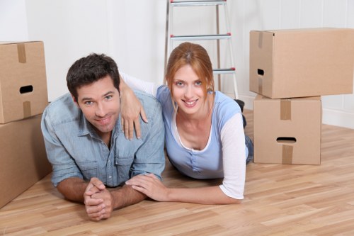Trained moving staff handling furniture carefully in Ruislip