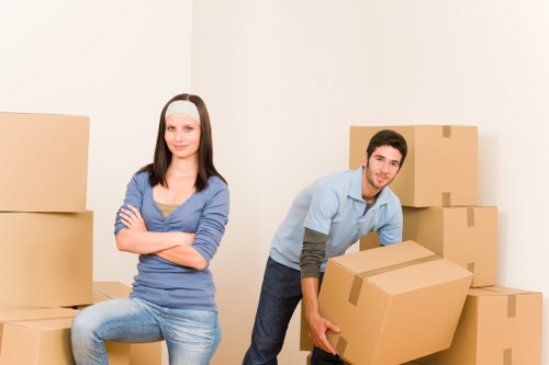 Safety review during a house move with careful loading practice