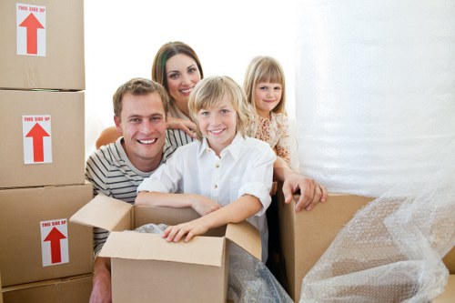 Checklist and packed belongings for student removals in Ruislip