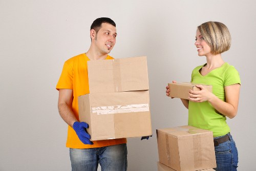 Local office relocation team handling business equipment in Ruislip