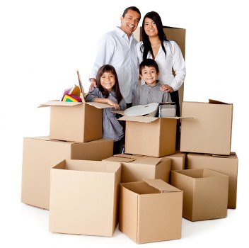 Loading furniture and boxes into a van for a move in Ruislip